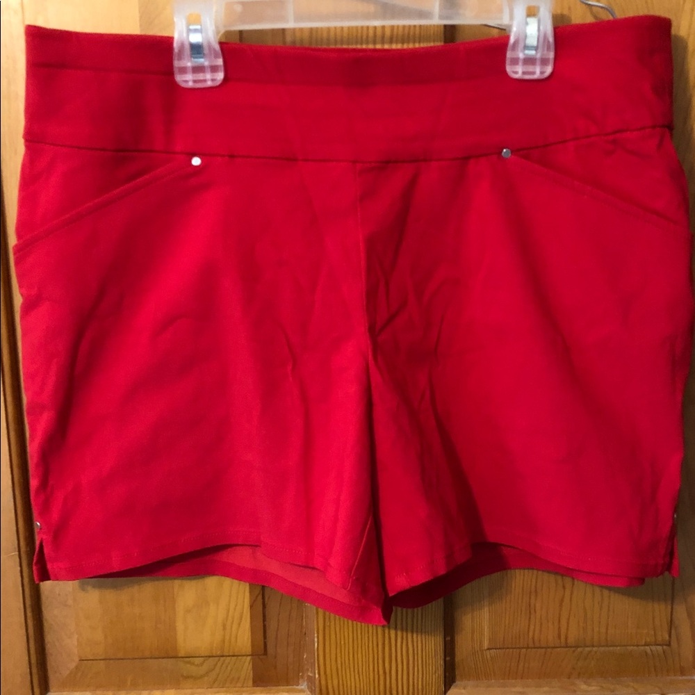 INC International Concepts High Waist Red Shorts